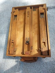 Vntg French Grumbacher Artist’s Portable Compact Travel Field Easel Wooden 286
