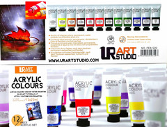 Acrylic Paint Set – 12 Non-Toxic, Bold Colors (22ml Tubes) – for multi surface