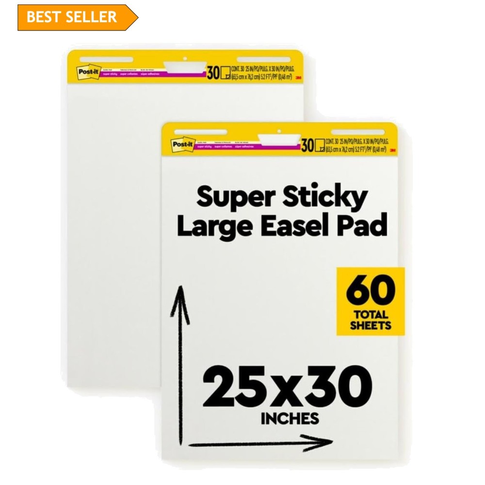 Super Sticky Easel Pad, 25×30” – Perfect for Creative Brainstorming