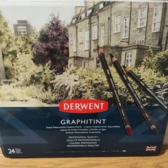 Derwent Graphitint Pencils, Metal Tin, 24 Count (0700803) sealed