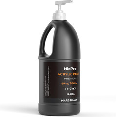Nicpro Black Large Acrylic Paint Set (69 Oz, 2040 Ml) Rich Art Painting Supplies