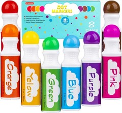 Dot Markers for Toddlers Kids Preschool Washable Coloring Supplies 8 Colors