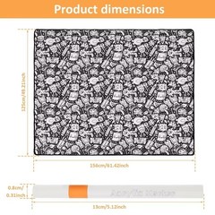 DIY Coloring Art Throw Blanket Washable Fabric Painting Mat 24 Marker Set
