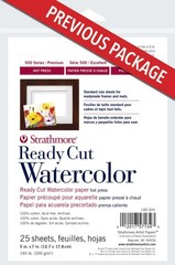 Strathmore 140-305 500 Series Ready Cut Watercolor Paper, 140 lb. Hot Press, 5×7