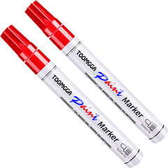 Paint Pens Paint Markers Red – Permanent Markers Oil Based for Metal Wood,Pens f