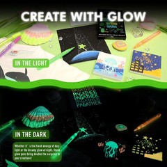 8 Colors Glow in the Dark Markers – 0.7mm Round Tip Neon Fluorescent Paint Pe…