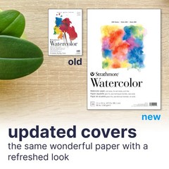 200 Series Watercolor Paper Tape Bound Pad 11×15 inches 15 Sheets 90lb