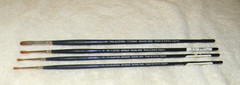 4 Winsor & Newton Cirrus Kolinsky Sable Brushes (3) 440 Round (1) 770 Filbert