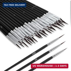 60Pcs Detail Paint Brushes Set with 3 Size #0#00#000, Fine Tip Liner Brushes USA