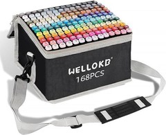 Alcohol Markers, 168 Colors Dual Tip Permanent Art Markers for Drawing,for Ad…