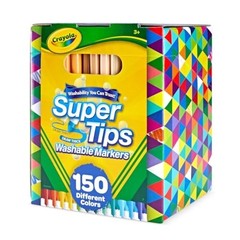 Crayola Super Tips Markers 150ct Washable Fine Broad Line Art Set for Kids