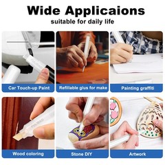 10 PCS Refillable Paint Markers 11mm Jumbo Chisel Tip Empty Art Markers Set