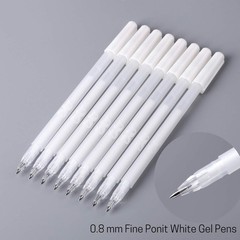 Mr. Pen- White Gel Pens for Artists, 8 Pack, 0.8 1 Count (Pack of 8),