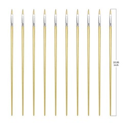 Filbert Artist Paint Brushes Set 10 Pc #1 Pure Hog Bristle For Oil Acrylic Paint