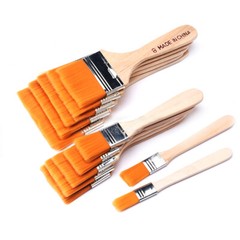 Paint Durable Brush Wood Handle Oil Brushes Nylon Bristles Decorating Fine Wall