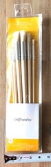Craftworks 6 Sizes Long Handle Round Bristol Art Painting Brushes