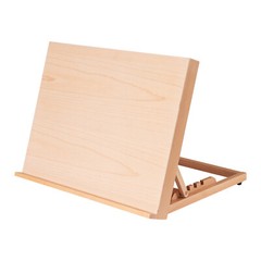 Adjustable Beech Wood Tabletop Painting Board Stand 0–80° Portable Foldable