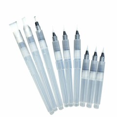 9PCS Water Soluble Pigment pen Soluble Flexible Durable Portalbe Brush Pen for