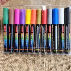 PAINT Crafters Closet Multicolor .32 oz Acrylic Tubes & Zeyar 12 Paint Markers