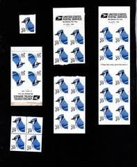 1996 Choice of US Booklet pane or single 2483, 3048 a/b/c! Blue Jay MNH Stamps