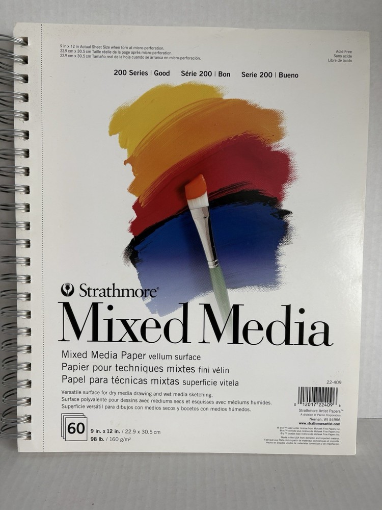 Artist Paper of DRY & WET Media 9 x 12″ 60 Sheets Spiral Bound