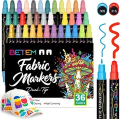 Dual Tip Acrylic Paint Pens – 36 Colors for Creative DIY Projects and Gifts