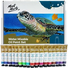 MPOW3618 Water-Soluble Oil Paint, Diluted with Water, 1.2 x 0.6 fl oz (36 Col…