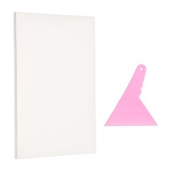 100pcs 20x30cm Diamond Paint Release Paper and Pink Scraper for Diamond Art