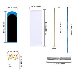 Winlyn 48 Sets 6 Styles Magic Color Scratch Bookmarks Craft Small, Multicolor