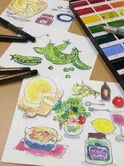 Kuretake Gansai Tambi 48 watercolor MC20/48V drawing painting illustration