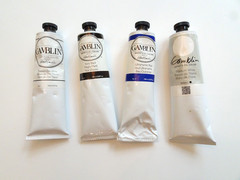 Gamblin Artist Oil Color – Ivory Black, Ultramarine, Titanium, – 150 ml Tubes