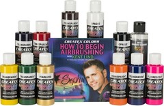 Createx Colors 5804-00 Createx Pearl Airbrush Set, Assorted Colors, 2 oz, 6