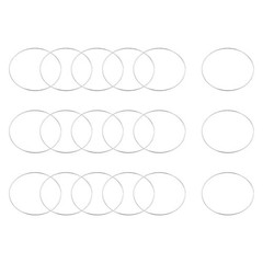 Round Earring Beading Hoop Rings, 50mm/ 1.97″ Silver Pack of 40