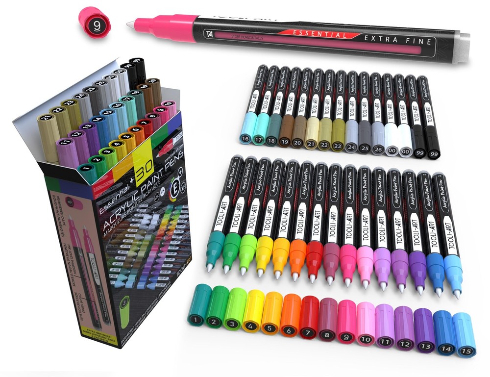 Acrylic Paint Pens Assorted Colors for Rock, Canvas, Glass, Wood, Fabric
