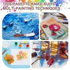 6Pcs Palette Knife, 17.1/16.9/18.6/18.9/20.5/21.8cm l Palette Knives