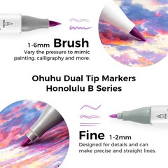 Alcohol Markers Brush Tip- 104-color Double Tipped Alcohol Based Art Marker S…