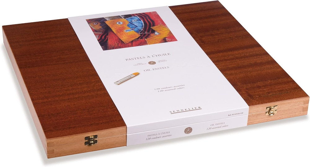 Oil French Pastel for Professional Artists, Wooden Box Set of 120