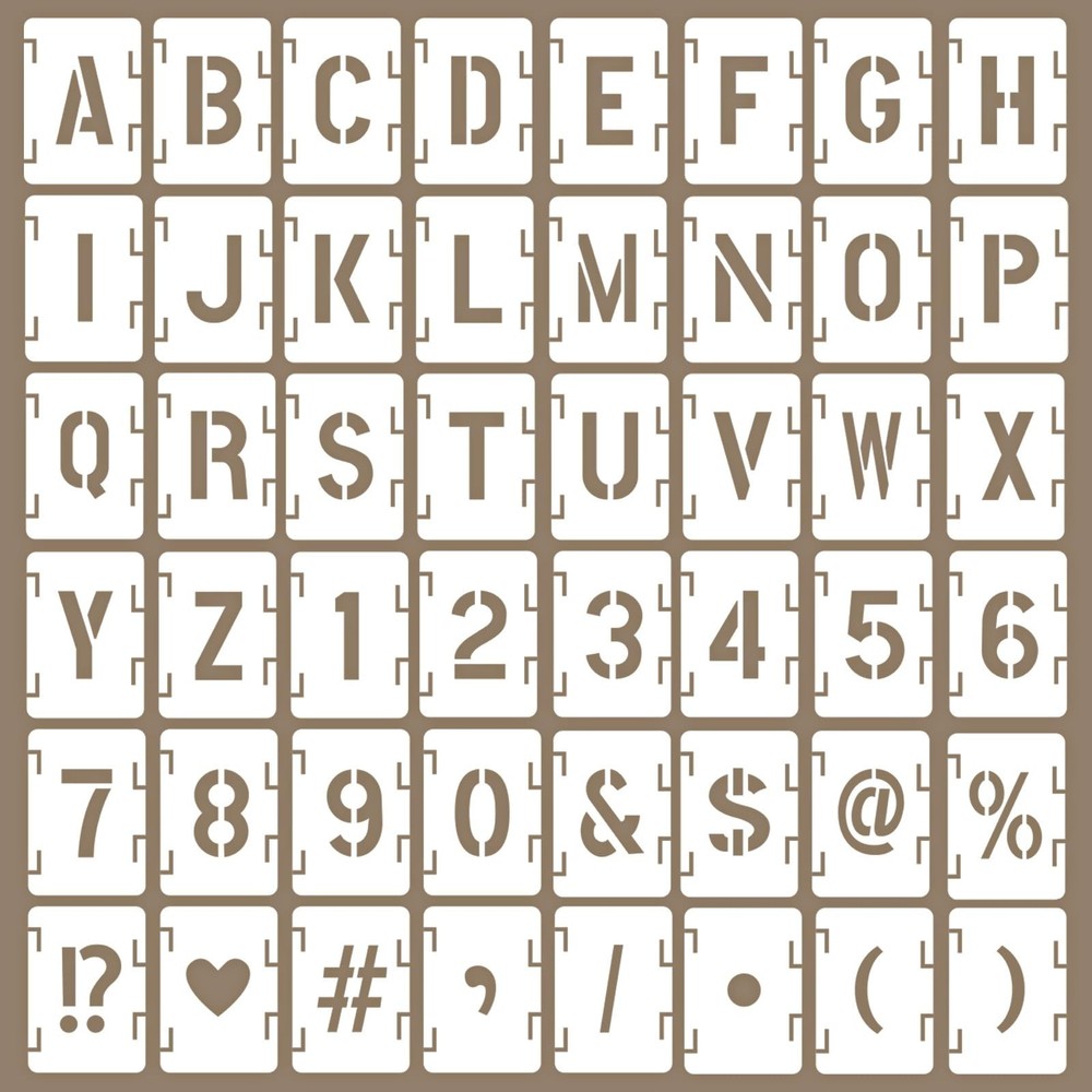 2 Inch Letter Stencils for Painting, 48pcs Small Reusable Alphabet and Number…