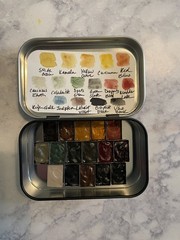 Schmincke Naturals Vegan Watercolor Eighth Pan Sample Set Of All 16 Colors Rare!