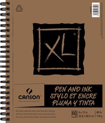 XL Series Pen & Ink Paper Pad 9×12-Inch White Smooth Surface 60 Sheets