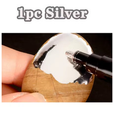 1/2pcs Mirror Marker Pen DIY Reflective Paint Chrome Gold/Silver Art Craftwork e