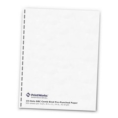 Professional GBC 19 Hole Comb Binding Pre-Punched Paper – 24 lb GBC, 19-Hole