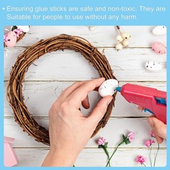 4×0.27 Inch Glitter Hot Glue Sticks, 38 Pcs Hot Glue Gun Sticks, Soft Pink