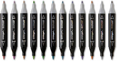 24-Piece Double-Ended Metallic Art Marker Set – Flexible Brush & Fine Tips – Wat