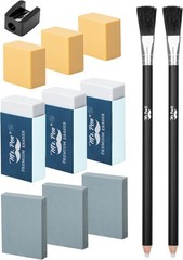 Mr. Pen Art Eraser Set – 12 Pcs, Kneaded & Gum Erasers for Artists White