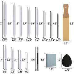 43 PCS Blending Stumps and Tortillions Paper Art Blenders Sketch Drawing Tool…