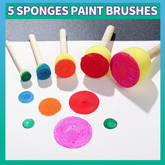 Paint Sponges for Kids, 39Pcs Early Learning Toddlers Sponge Paint Brushes Stamp