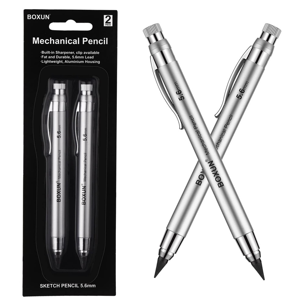 BOXUN 5.6 MM Lead Holder Clutch Pencils for Draft Drawing Shading Crafting Ar…