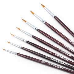 7 PCS Small Detail Paint Brushes for Model Painting Acrylic Gouache Oil