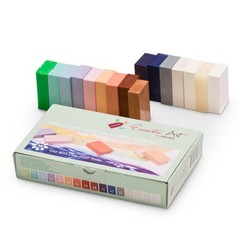 Soft Pastel Encaustic Wax Block Colors Set of 16 – Non-Toxic Beeswax Supplies